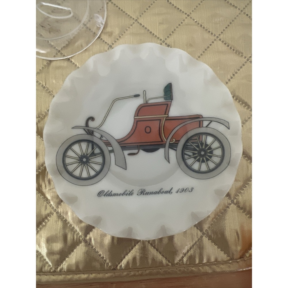Set 2 Automobile Ceramic Porcelain Mini Plates Vintage Cadillac Oldsmobile 1903 - Picture 9 of 11